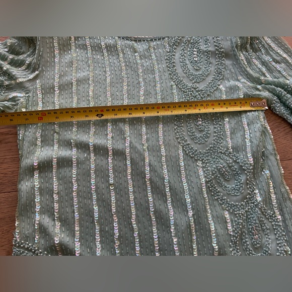 Vintage Oleg Cassini Beaded Top - size 8 / Medium - Picture 7 of 10
